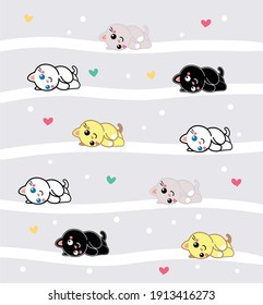 lovely sweet kittens pattern for wallpapers or backgrounds