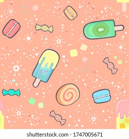 lovely sweets baby vector seamless texture