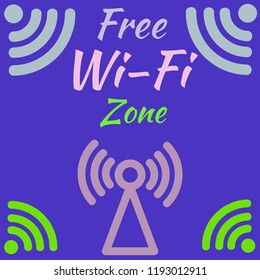 Lovely symbol multicolor geometric weave Wi-Fi.
