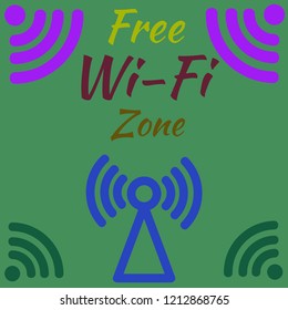 Lovely symbol multicolor geometric weave Wi-Fi.