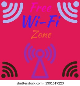 Lovely symbol multicolor geometric weave Wi-Fi.