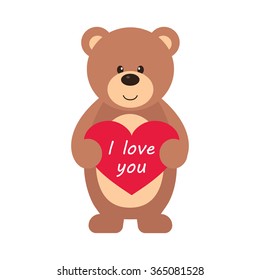 lovely teddy with text