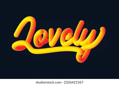 Lovely Text Effect 3D Orange Gradient Text