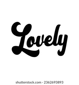 lovely text on white background