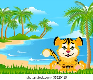   Lovely tiger toddler