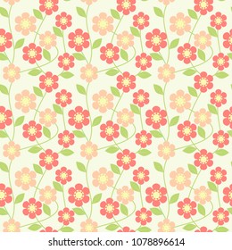 lovely tiny flowers in pastel tone seamless pattern vector.