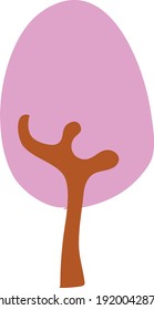 Lovely tree shape, beautiful light pink graphics