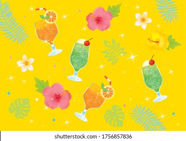 A lovely tropical background material