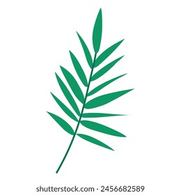 hermosa hoja tropical con diseño plano.