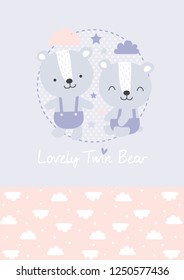 Lovely twin bear