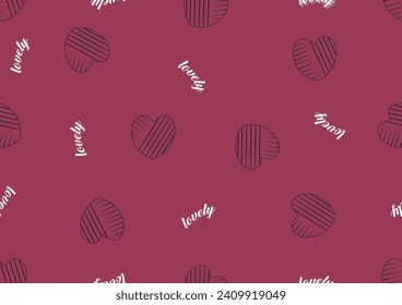 lovely typography and hearts hearts seamless pattern