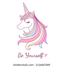 Lovely unicorn illustration