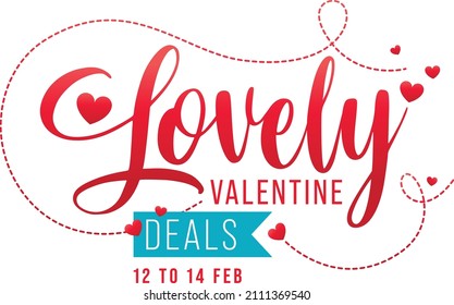 Lovely Valentine Deals Logo Unit