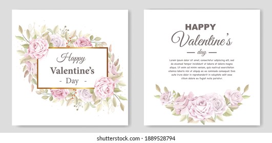 Lovely valentine's day card template