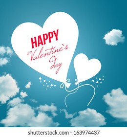 Lovely Valentine`s day card. Vector illustration.