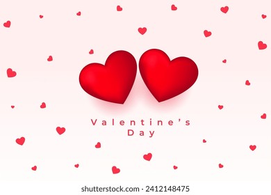 lovely valentines day greeting background for couple affection vector