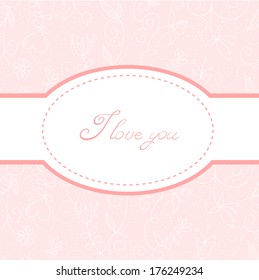 Lovely Valentine's Day heart floral invitation postcard