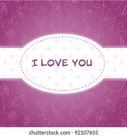 Lovely Valentine's Day heart floral invitation postcard