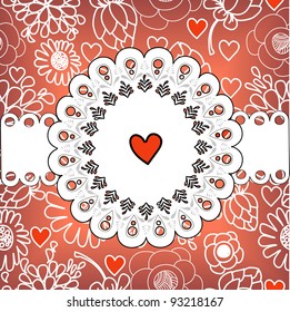 lovely vector background with decorative frame