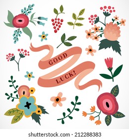 Lovely vector floral elements
