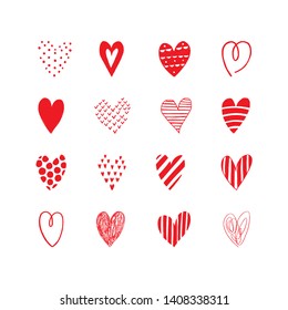 LOVELY VECTOR ILLUSTRATION WITH HEARTS FOR SAINT VALENTINE DAY