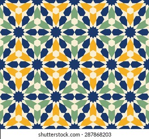 Adorável vetor tradicional arábica projeto padrão. Ideal para decoração de parede, imprimíveis e design de papel de embrulho