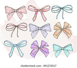 Lovely watercolor bows