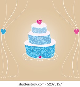 Lovely wedding cake for two. See other colors in my portfolio!