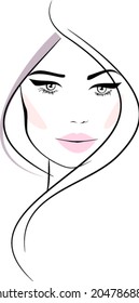 Lovely Woman pastel colors hair beauty icon