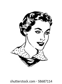 Lovely Woman - Retro Clip Art