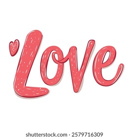 A lovely word ‘Love’ design in a cute pink style 