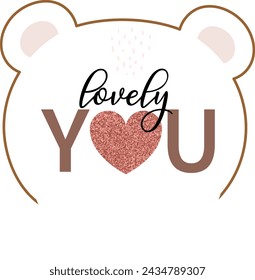 lovely you graphic tees for girl