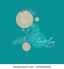 Lovely you are loved typography slogan for t shirt printing, tee graphic design.