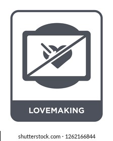 lovemaking icon vector on white background, lovemaking trendy filled icons from Traffic signs collection, lovemaking simple element illustration