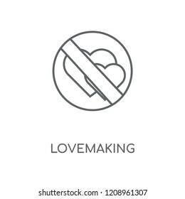 Lovemaking linear icon. Lovemaking concept stroke symbol design. Thin graphic elements vector illustration, outline pattern on a white background, eps 10.