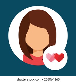 lover avatar design, vector illustration eps10 graphic 