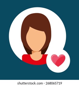lover avatar design, vector illustration eps10 graphic 