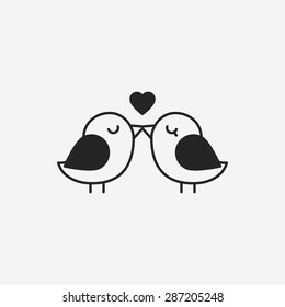 lover birds icon