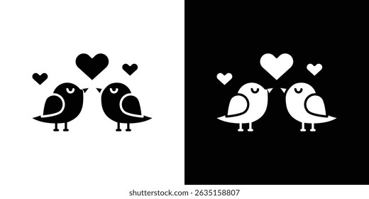 conceito de ícone de aves amantes, ilustração vetorial