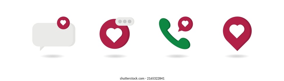 Aviso de chat sobre burbujas de Noyfriend de Lover, IU de Smartphone plana