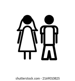Lover couple icon or logo vector illustration of isolated symbols - high quality black style vector icons