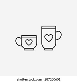 lover cup line icon