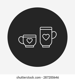 lover cup line icon