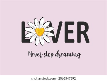 lover daisy flower vector art design hand drawn