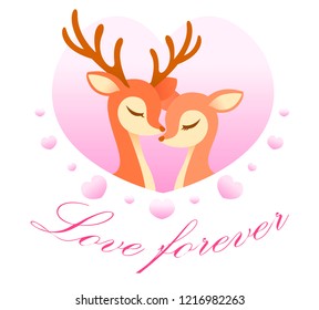 Lover Deer with pink Heart in Valentine day collection,vector illustration
couple in love