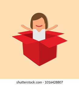 Lover in a gift, vector illustration design. Love collection.
