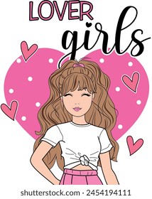 lover girls cute heart fashion