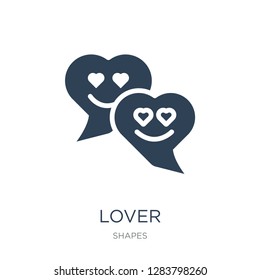lover icon vector on white background, lover trendy filled icons from Shapes collection, lover vector illustration