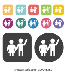 Lover icons set. Vector Illustration eps10