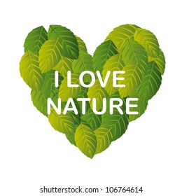 lover nature text over white background. vector illustration